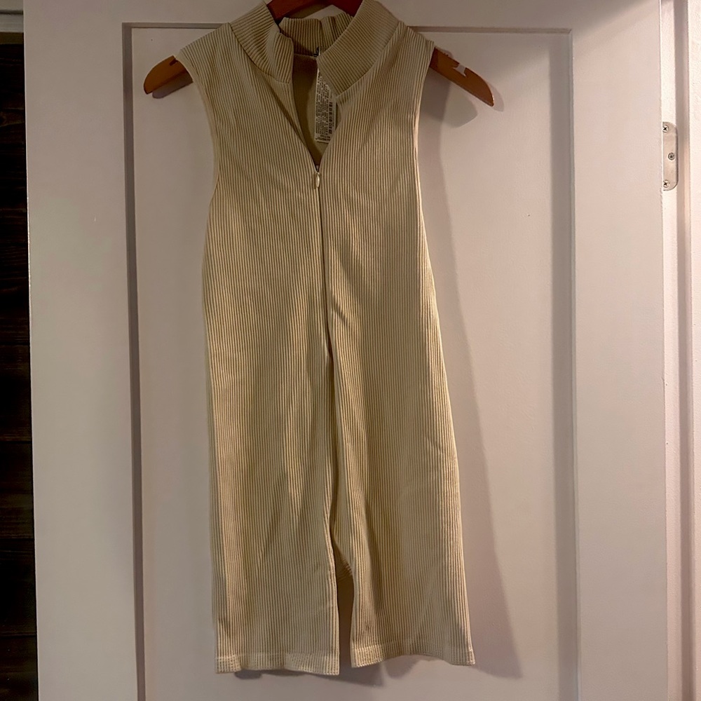 S Zara Neutral Beige Romper